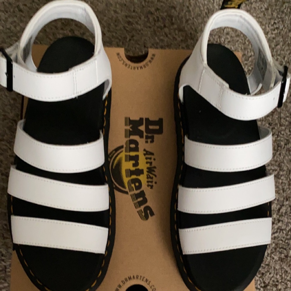 dr martens white sandal